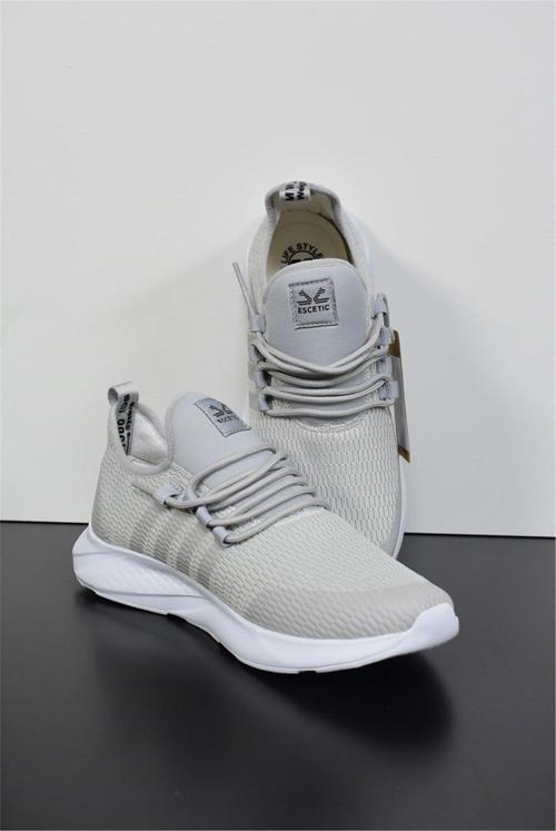 Gri Erkek Sneaker Hafif Yumuşak Taban Bağcıklı Spor Ayakkabı AY0006