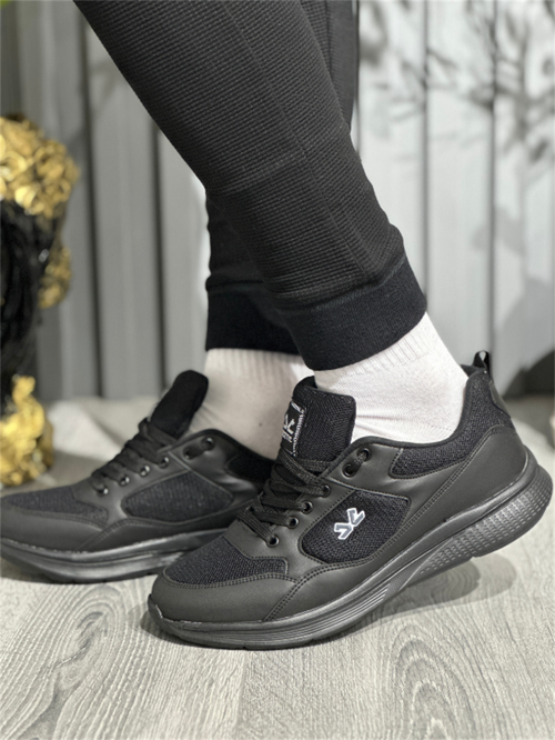 Siyah Erkek Anorak Gövde Yazlık Sneaker Hafif Spor Ayakkabı AY0012