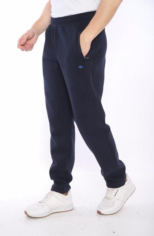  Escetic Lacivert Erkek Casual Kalıp 3 İplik İçi Polarlı Kışlık Kalın Spor Eşofman Altı B1294