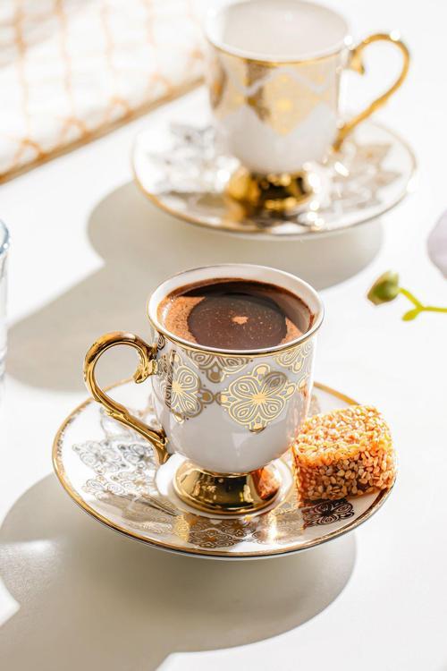 ece porselen kahve fincan takımı seti  6 kişilik