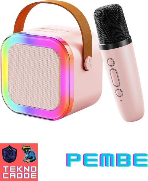 K12 Mini Aux/Tf/Usb/Bluetooth Hoparlör Mikrofon Çocuklar İçin Karaoke Hoparlör Kit