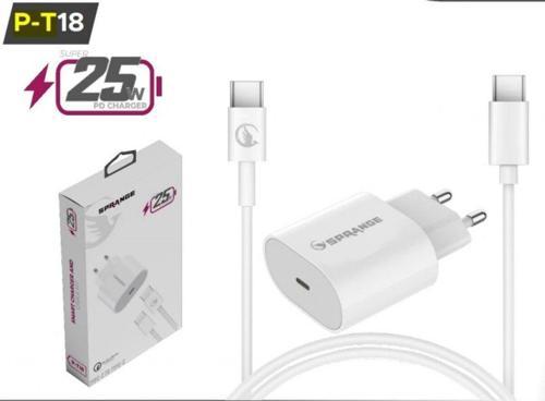 Samsung Galaxy S8  Uyumlu Hızlı Şarj Aleti Usb-C & Usb-C Kablo P-T18 (25W)
