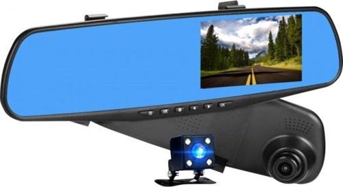Araç Içi Dikiz Ayna Kamerası 4.3 Inç Çift Kamera Türkçe 1080P
