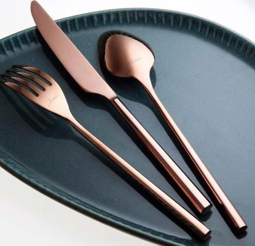 1001 Titanyum Bronz 12 Kişilik 84 Parça Çatal Kaşık Bıçak Takımı 500.01.01.6701