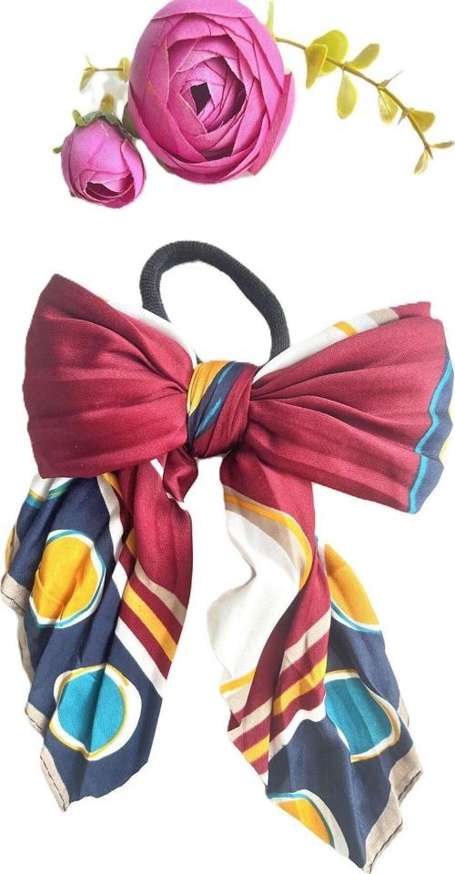 Saten Fiyonklu Retro Lastik Toka