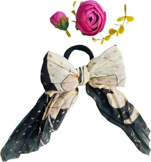 Saten Fiyonklu Retro Lastik Toka