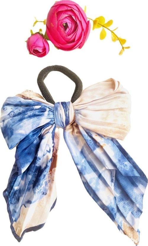 Saten Fiyonklu Retro Lastik Toka