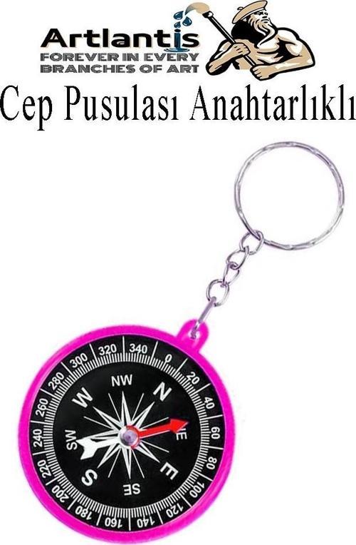 Pusula Anahtarlık Renkli 1 Adet Küçük Pusula Okul Deney Gezi Cep Pusulası Manyetik Pusula Plastik Öğrenci