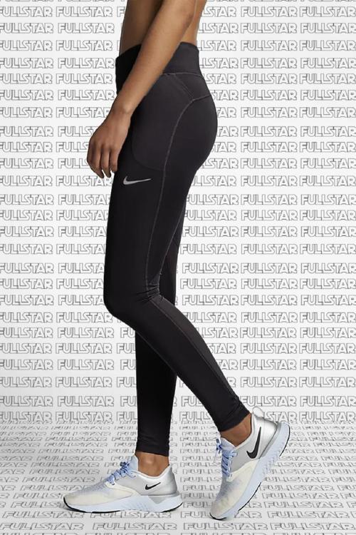 Fast Running Leggings Full Length Leggings 3 Cepli Toparlayıcı Tam Boy Siyah Tayt
