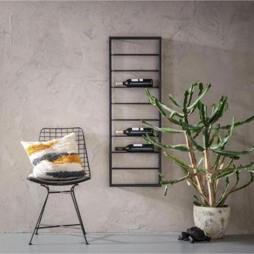 Bistro Metal Duvar Şarap Ve İçecek Rafı