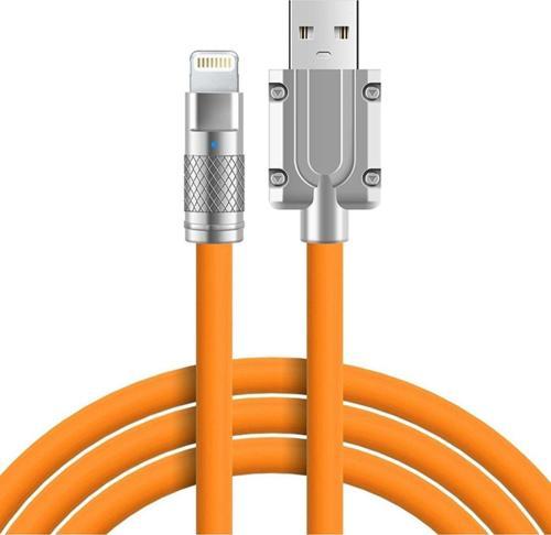 180 Derece Dönen Yüksek Dayanıklı Ultra Hızlı Şarj Kablosu Usb To İphone Lightning - 1 Metre