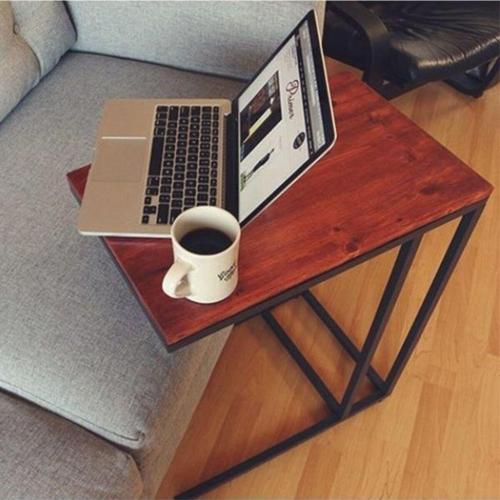 Koltuk C Sehpası Masif Ahşap Panel