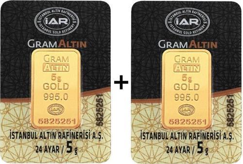 10 Gram (5+5) Külçe Gram Altın IAR 24 Ayar