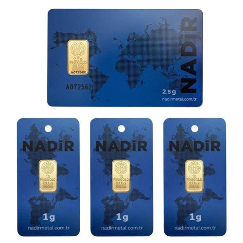 5,5 Gram (2,5+1+1+1) Külçe Gram Altın Iar 24 Ayar