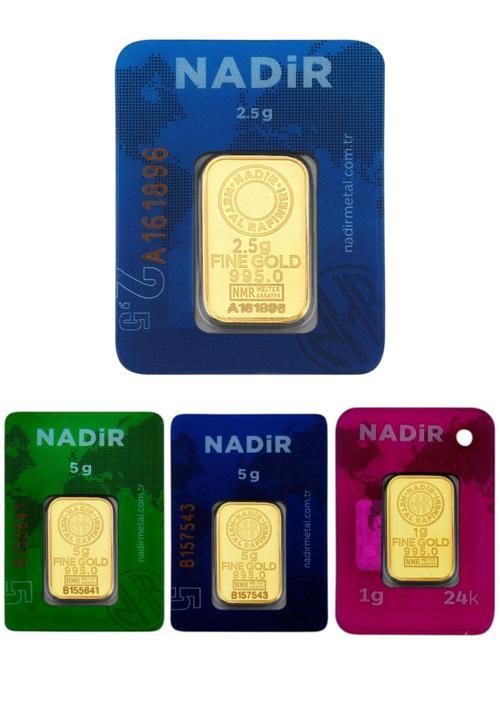 5,5 Gram (2,5+1+1+1) Külçe Gram Altın 24 Ayar