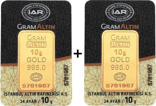 20 Gram (10+10) Külçe Gram Altın IAR 24 Ayar