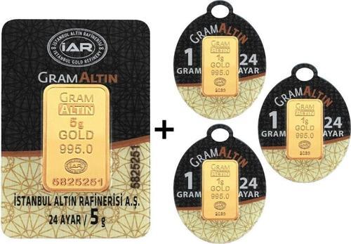 8 Gram (5+3) Külçe Gram Altın Iar 24 Ayar