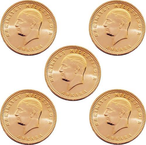5 Adet Eski Tarihli Ata Lira