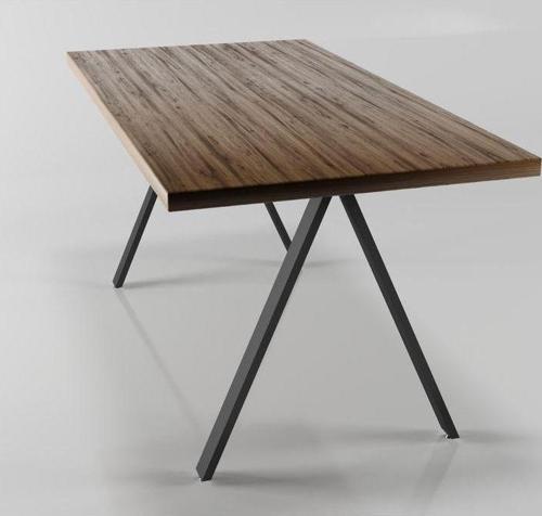 Ters V Model Metal Ayak Seti Siyah Metal Masa Ayağı