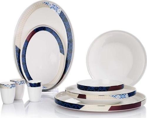 Adel Motif Yemek Takımı 56 Parça-platin