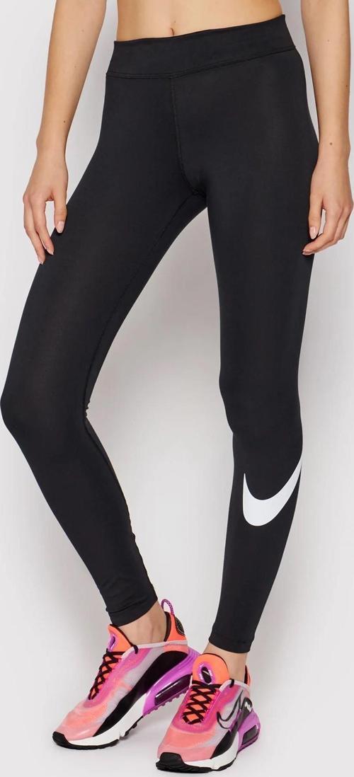Sportswear Essential Cotton Leggings Swoosh Pamuklu Kadın Taytı Siyah