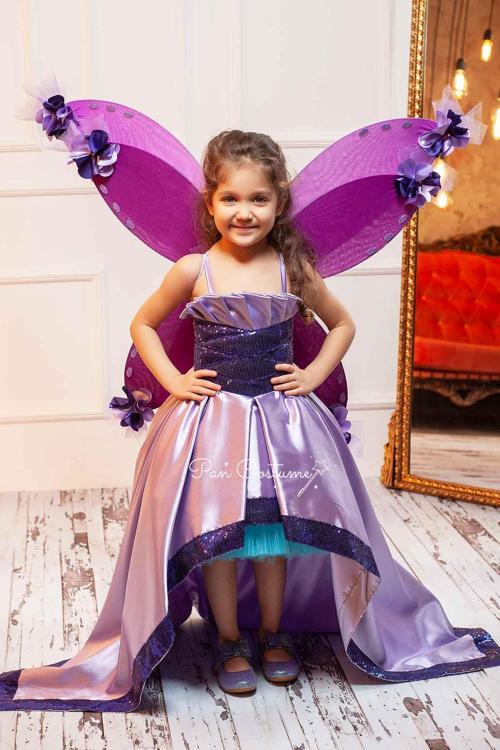 Winx Tasarım Kız Çocuk Abiye Kostüm