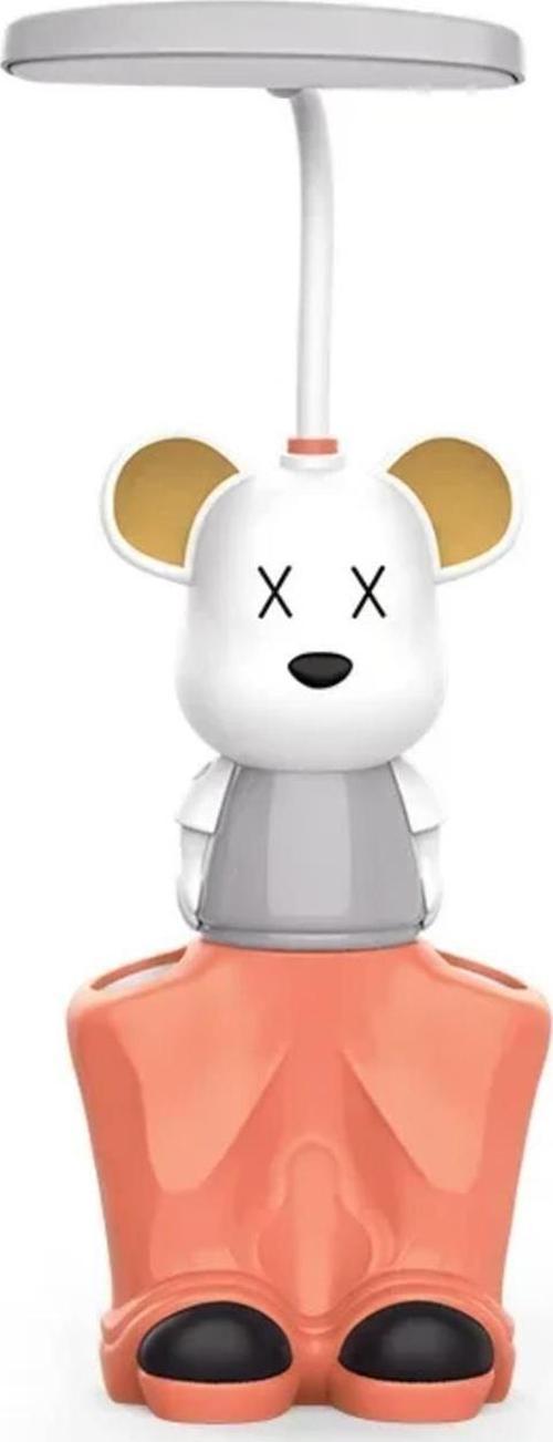 Hediyelik Çocuk Masa Lambası - Kalemlik - Kalemtraş Turuncu