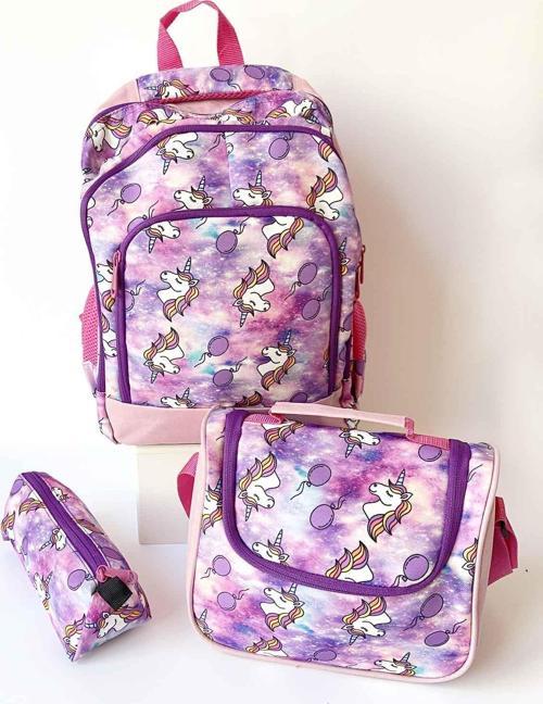 Unicorn Okul Çanta Seti Pembe