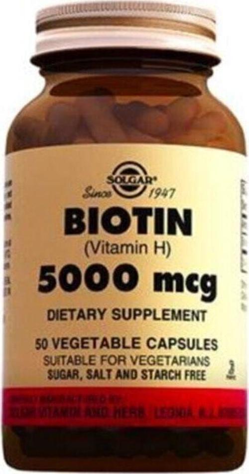 Biotin 5000 mg - 50 Bitkisel Kapsül