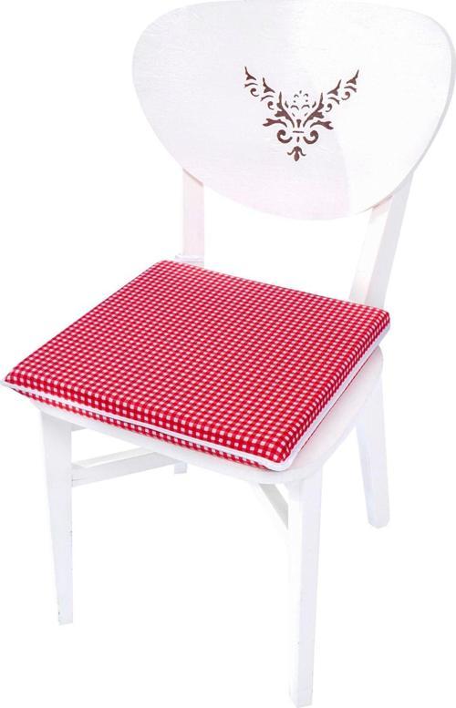 Kırmızı Pötikare Sandalye Minderi 40X40