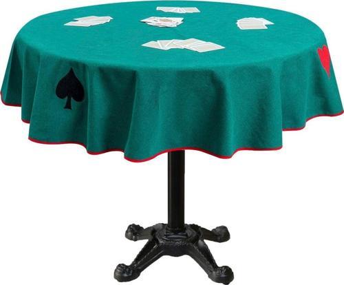 Oyun Masa Örtüsü Çuha Kumaş 150Cm Daire Nakışlı