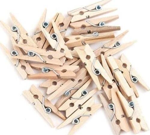 Ahşap Mini Ham Mandal 100 Adet