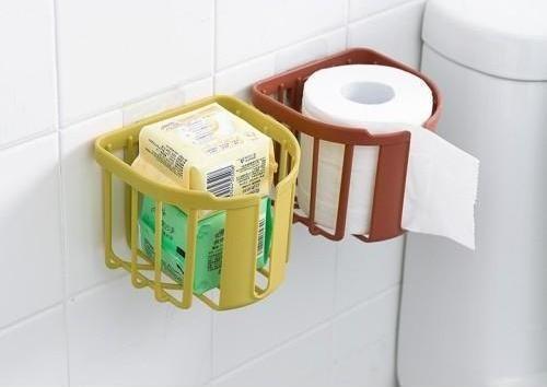 Yapışkanlı Çok Fonksiyonlu Banyo Organizeri BEYAZ