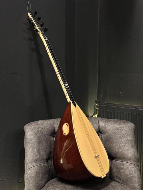 Kısa Sap Profesyonel Ardıç Tekne Bağlama(Kılıf,Yedek Tel Dahil)