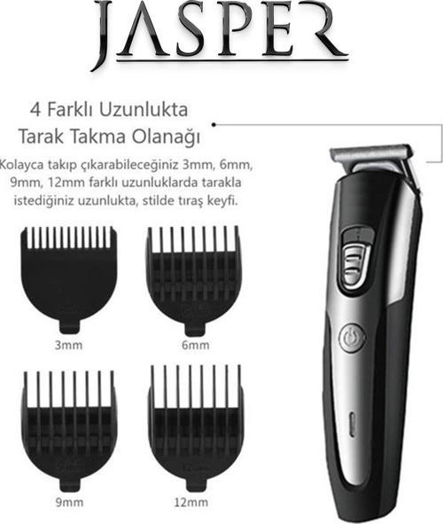 JPR-1019 T-Blade Profesyonel Şarjlı Saç Sakal Lazer Epilasyon Öncesi Tıraş Makinesi