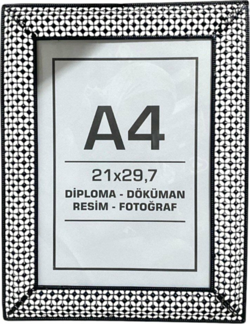 Siyah Metal Çerçeve 21x30 a4 Boyutunda