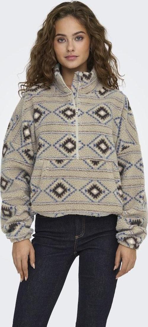 Kadın Yarım Fermuarlı Teddy Polar Sweatshirt - 15340691