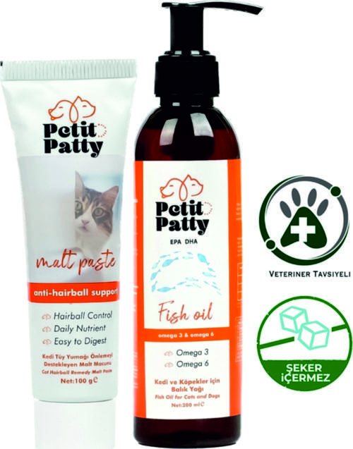 Kedi Sağlık Seti (Fish Oil(Balık Yağı)+ Malt Paste)