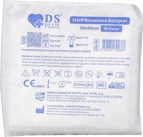Ds Plus Sterıl Nonwomen Gazlı Bez Sterıl 30x80 1 Adet