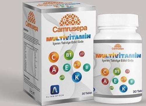 Camrusepa Multivitamin İçeren Takviye Edici Gıda 30 Tablet
