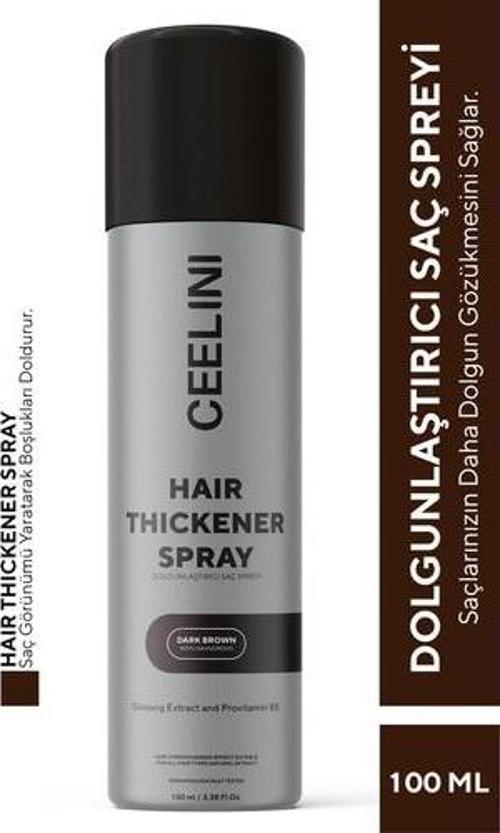 Ceelini Saç Dolgunlaştırıcı Sprey 100 Ml - Koyu Kahverengi