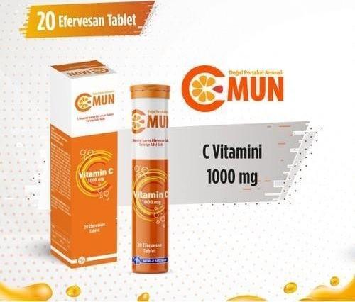 C Mun C Vitamini 1000 Mg 20 Efersevan Tablet