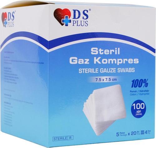 Ds Plus Gaz Kompres Sterıl 5lı Zarf 100lu
