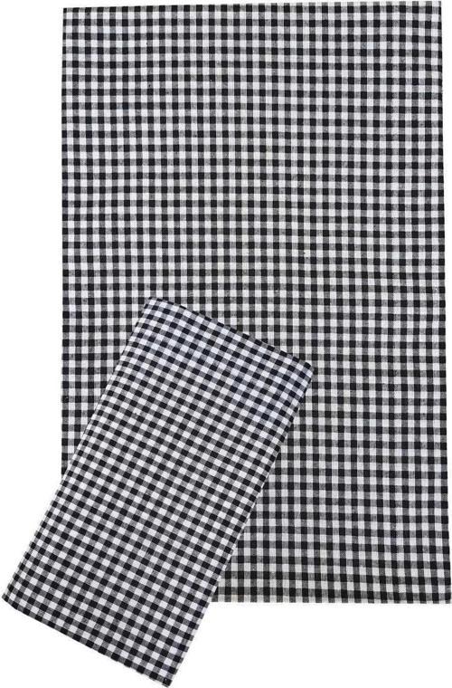 Zefir Desen Sofra Bezi Masa Örtüsü 170 x 170 Cm Siyah