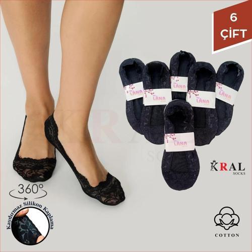 Kadın Çorap (6 ÇİFT) CLARA Model Renkli Pamuklu Terletmez Babet Çorap Seti