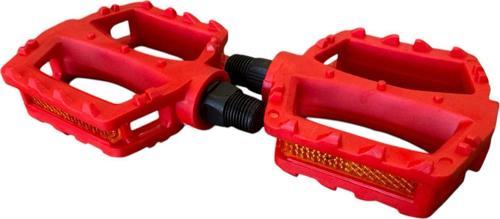 Pedal MX-P620 BMX Reflektörlü Bisiklet Pedalı Plastik Dış Yüzey Kırmızı Çocuk Bisiklet Pedal