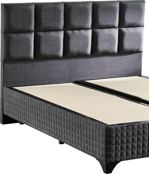 Star Başlık 200 cm Çift Kişilik Antrasit Keten Kumaşlı Modern Lüks Yatak Başlığı / Baza Başlığı