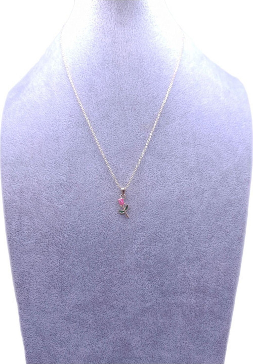 Pembe Gül Model Kolye