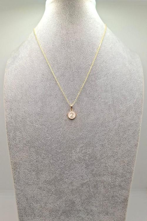 Altın Renk 2 Numara Sayı Kolye
