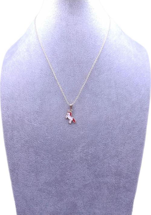 Kırmızı Yeleli Unicorn Model Kolye